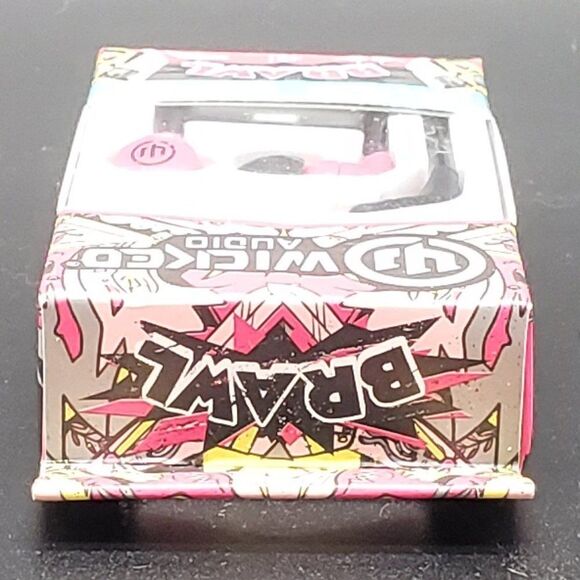 Wicked Audio Brawl WI1355 Pink Punch Headphones with Microphone - Picture 5 of 7